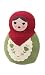 San Diego Hat Company Babushka Doll, Red, 0-12 Months