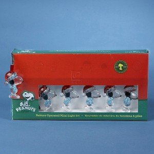 Kurt Adler PN9902 LED Snoopy Miniature Light Set, 15 Light