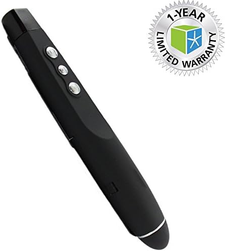 Elegani Wireless USB Presentation Remote Clicker Pen/ RF PowerPoint Presenter Pen Black