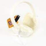 Kids 3-9 Winter Plush Fuzzy Ski Earmuff Ribbon Ivory White