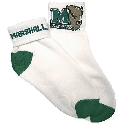 Marshall Thundering Herd Socks Side Buff/Marshall
