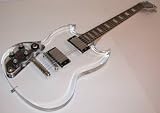 LEFTY Acrylic See-Through Clear Vintage Style Electric Guitar