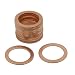 X AUTOHAUX 20 Pcs 19mm Inner Diameter Copper Washers Flat Sealing Gasket O-Shape Rings
