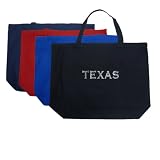Large Navy Texas Cities Tote Bag - Created Using the Most Popular Cities in Texas