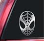Spiderman Face Spidey Mask Vinyl Decal Sticker - Shiny Chrome