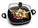 Basic Essentials 4.5 Quart Aluminum Covered Square Casserole, Black