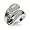 Eve's Addiction Modern Style Sterling Silver Spoon Ring, 6
