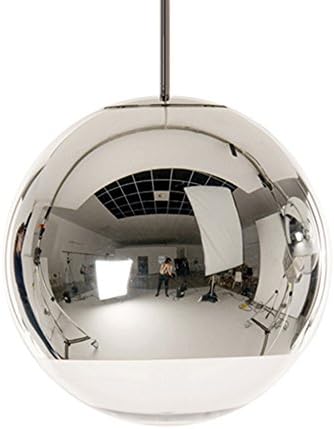 Modern Classic Fashion Tom Dixon Gold/Silver Pendant Lamp Mirror Shade Glass Ball E26/E27 Bulb LED Pendant Lights For Dining Room (Silver)