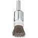 Weiler Wire End Brush, Banded, Solid End, Round Shank, Stainless Steel 302, Crimped Wire