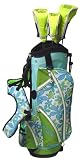Birdie Babe Womens Ladies Golf Bag Stand Cart Turquoise w/ Free Headcovers