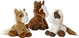 Aurora Plush Dreamy Eyes Prancer Pony, Breeze, and Sundance Horses Set of 3 10" Plush