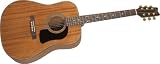 Washburn D100 Acoustic Guitar, Natural Mahogany
