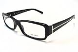 PRADA VPR 02M Eyeglasses VPR02M 1AB1O1 Black Optical
