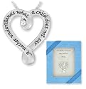 A Mother Understands Engraved Heart Pendant with Diamond Cut Silver Chain Necklace