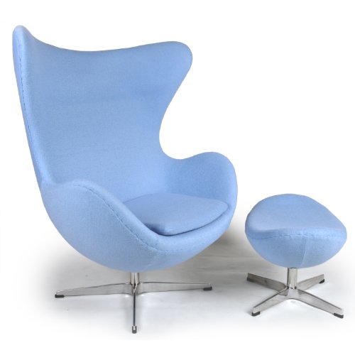 Cheap Egg Chair: Cheap Egg Chair amp; Ottoman, Baby Blue 