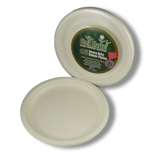 Stalkmarket 10-Inch Heavy Duty Dinner Plate, 15-Count Packages (Pack of 12)