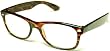 Eyeglasses Wayfarel black, tortoise brown clear lens 2pc