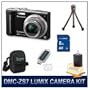 Panasonic LUMIX DMC-ZS7K, ZS7K ZS7 Black Digital Camera, with 8 GB Memory Card, Card Reader, Deluxe Carrying Case, Mini Tripod, & 3pc. Lens Cleaning Kit