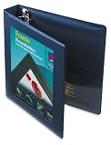 Avery 68059 Framed Presentation EZD Locking View Binder, 1-1/2in Capacity, Navy Blue, Carton of 12