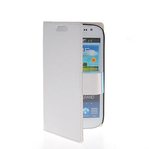 MOONCASE Flip Leather Wallet Card Pouch Stand Case Cover For Samsung Galaxy Grand Duos I9080 / Neo (I9060) White