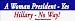 Woman president yes, Hillary no way - political bumper stickers (Medium) Image