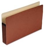 Esselte S36G Pocket File 5 1/4 Expansion, Legal, Red, Carton of 50