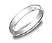 Amazon Collection Men's 14k White Gold 4mm Comfort Fit Plain Wedding Band