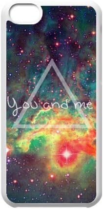 MeowStore Universe Fire Nebula You and Me Triangle Iphone 5C Case Cover Phone Case Shells White