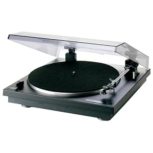 Thorens Mini Plattenspieler (DC-Motor, TP 17 Tonarm, DN 251S Tonabnehmer, Acryl Staubschutzhaube) schwarz