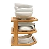 Lipper International Bamboo 3-Tier Corner Shelf, Brown
