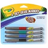 Dry-Erase Bullet Tip Marker 4-Pack: Assorted Colors