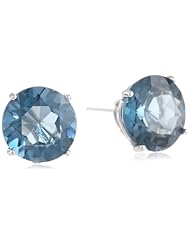 14k White Gold 10mm Round Gemstone Studs (6.50 cttw)