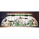 Tiffany game table 1 light fixture stained glass Ducks by Traditions Artglass