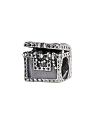 SilveRado(tm) MAU028 Sterling Silver Treasure Chest Bead / Charm