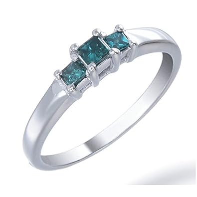 Blue diamond engagement rings amazon