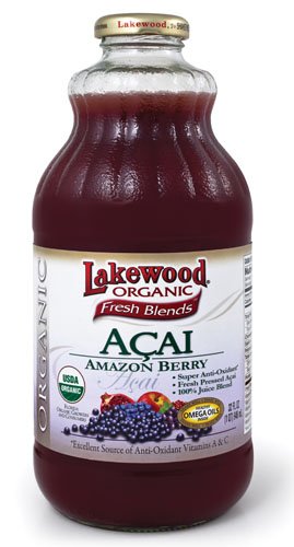 Lakewood Organic Acai Amazon Berry - Package contains SIX 32oz.