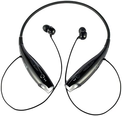 Sport Neckband Headphone, Wireless Bluetooth Headset with Noise Reduction Stereo Effect Build-in HD Microphone for Smart Cell Phones Tablet iPad (Black)