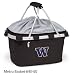 Washington Huskies Portable Recreational Metro Seat Recliner - Black w/Digital Print