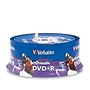Verbatim 4.7 GB up to16x White Inkjet PrintableHub Printable Recordable Disc DVD+R (25-Disc Spindle) 96190