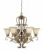Triarch International 32753 Silvery Gold Fleur de Lis Traditional / Classic 6 Light C...