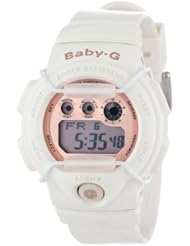 Casio Womens BG1005A-7 Baby-G Rose Gold and White Resin Digital Watch
