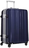 [サンコー] SUNCO 軽量スーツケース SUPER LIGHTS 57cm 57L 3.5kg マグネシウムフレーム HINOMOTOキャスター TSAロック (エンボスネイビー)SMGE-57