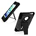 For LG Lucid 2 VS870 T-Stand Impact Kickstand Hybrid Double Layer Fusion Cover Case Black/Black