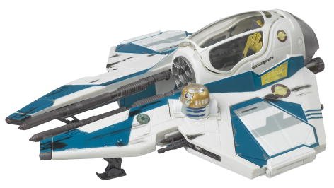 Star Wars 30th Anniversary Saga 2007 Vehicle Obi-Wan Episode III Blue Jedi Starfighter