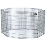 Midwest Black E-Coat Exercise Pen with Ground Stakes, 24"W x 30"H