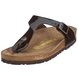 Birkenstock Gizeh Birko-Flor, Style-No. 543771, Unisex Thong Sandals, Chocolate Patent, EU 38, normal width