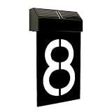 Signs: Matterinc Solar LED Number 8 - Black