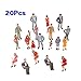 20pcs Painted Model Train Passenger People Figures Scale 1:25