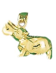 Dazzlers Solid 14k Gold 3D Hippo Charm Pendant Available in three colors from jewelsberry (weights: 6.4 grams only)