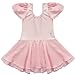 YiZYiF Girls Kids Ballet Dancewear Skating Dress Leotard Skirt Outfit Clothes (2-3, Pink)